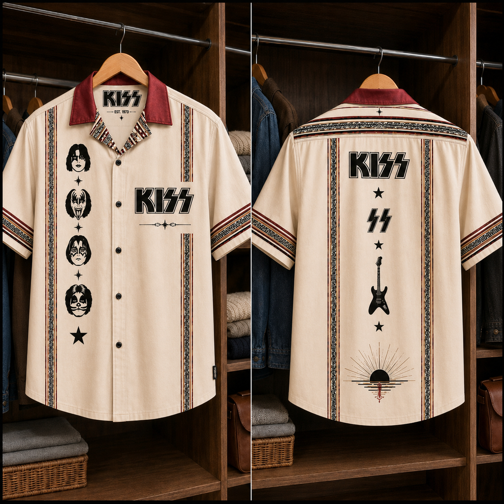 KISS Luxury Design Hawaiian Shirt Hard Rock Inspired Hawaiian Shirt