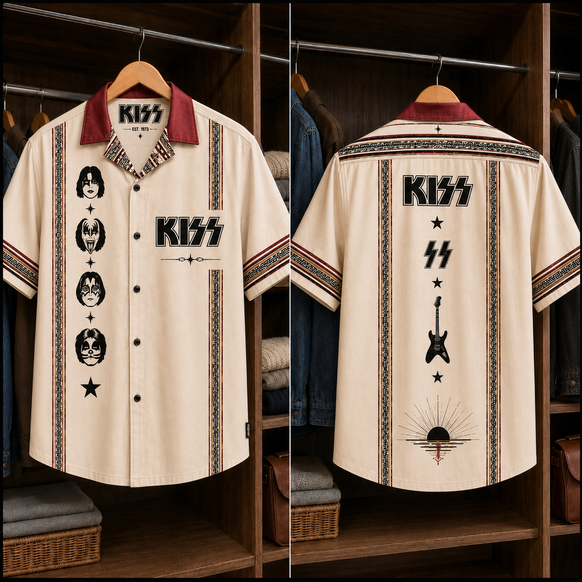 KISS Luxury Design Hawaiian Shirt Hard Rock Inspired Hawaiian Shirt