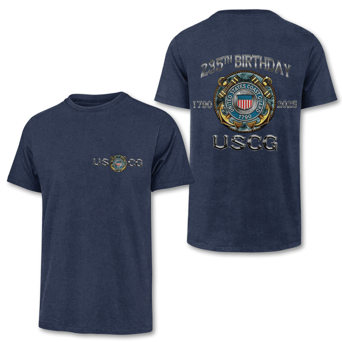 Coast Guard 235th Birthday 1790 2025 USCG Aniversary T-Shirt Gift For Dad - Otakuforge