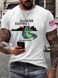 Alligator Alcatraz Shirt Men's ICE With A Blue Trump Alligator Alcatraz Shirts For Sale - Otakuforge