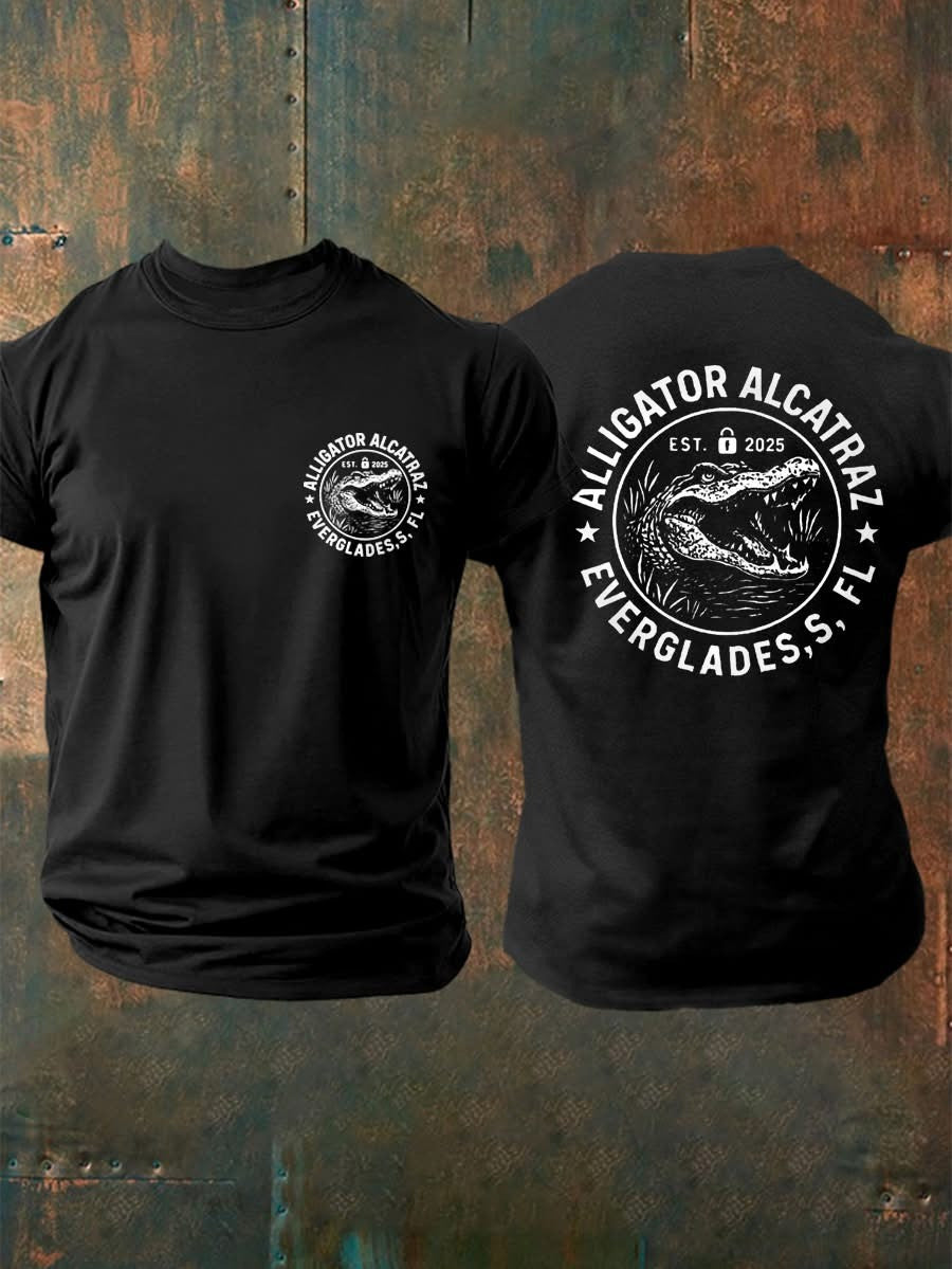 Alligator Alcatraz T-Shirt EST 2025 Florida Everglades Alligator Alcatraz Merch Apparel - Otakuforge
