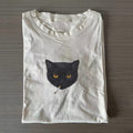 Smoking Black Cat Head T-Shirt Funny Hilarious Black Cat Themed Gifts - Otakuforge