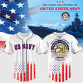 250 Years Anniversary US Navy Baseball Jersey Unique Gift For Army - Otakuforge