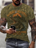 Alligator Alcatraz Camouflage T-Shirt Cool Crocodile Florida Protest Gift For Men - Otakuforge