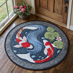 Ying Yang Quilted Round Mat Floor Decor For Living Room - Otakuforge