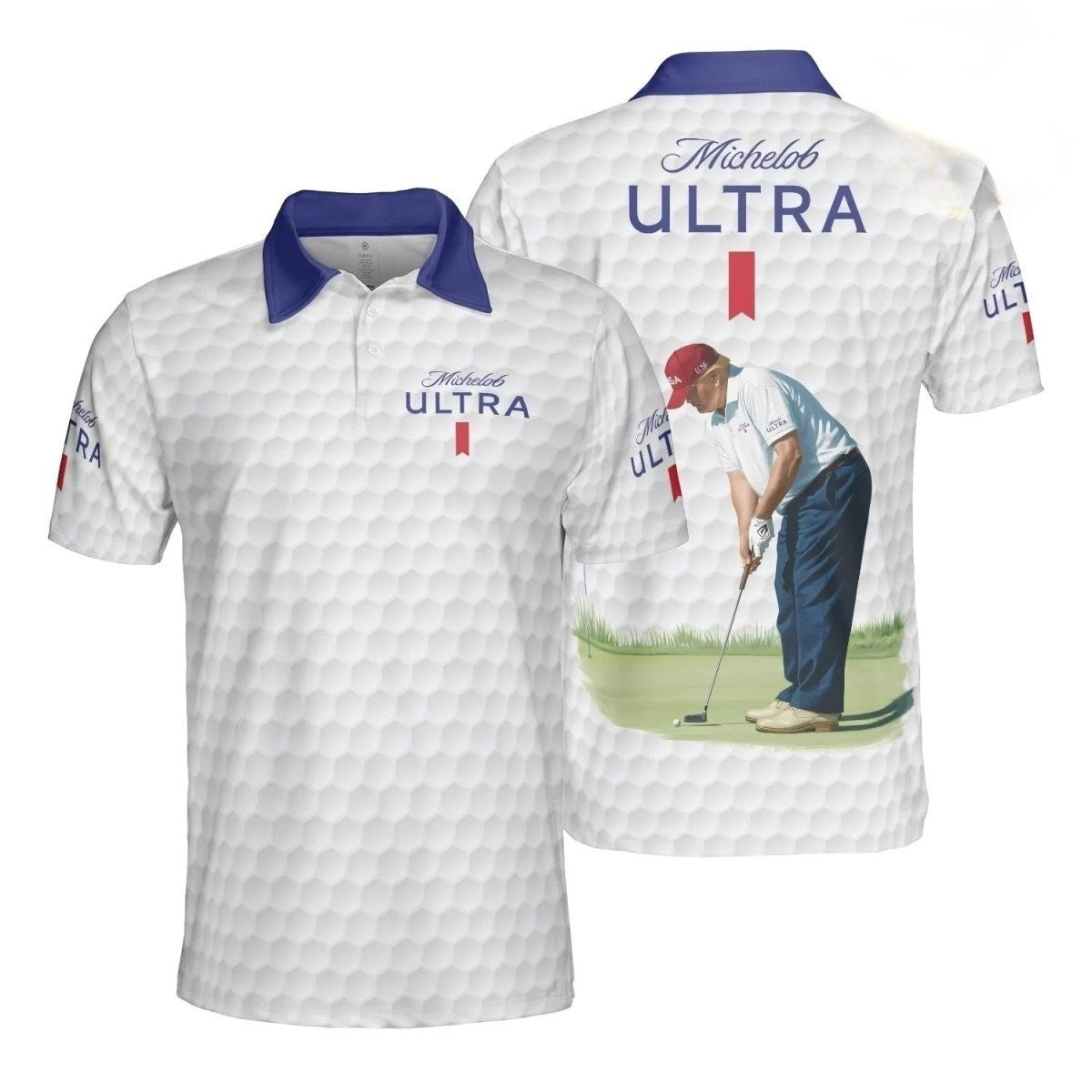 Michelob Ultra Donald Trump Golf Polo Shirt Gift For Trump Fans - Otakuforge