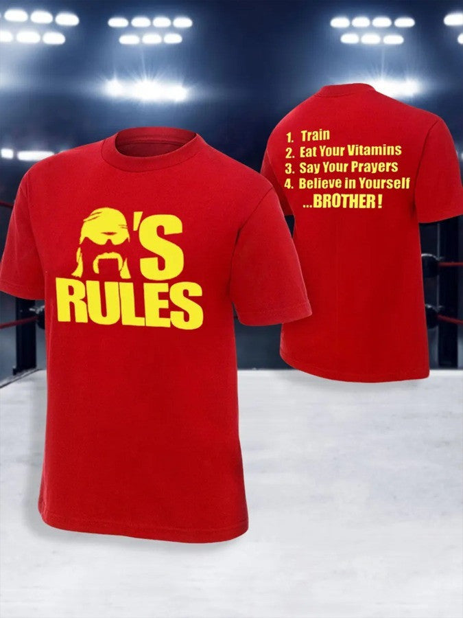 RIP Brother Hulk Hogan T-Shirt Train Eat Your Vitamins Say Your Prayer Believe In Yourself - Otakuforge