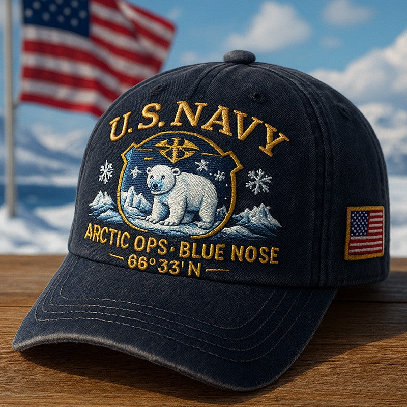 US Navy Arctic Ops Blue Nose Print Hat Military Appreciation Gift For Sailor - Otakuforge