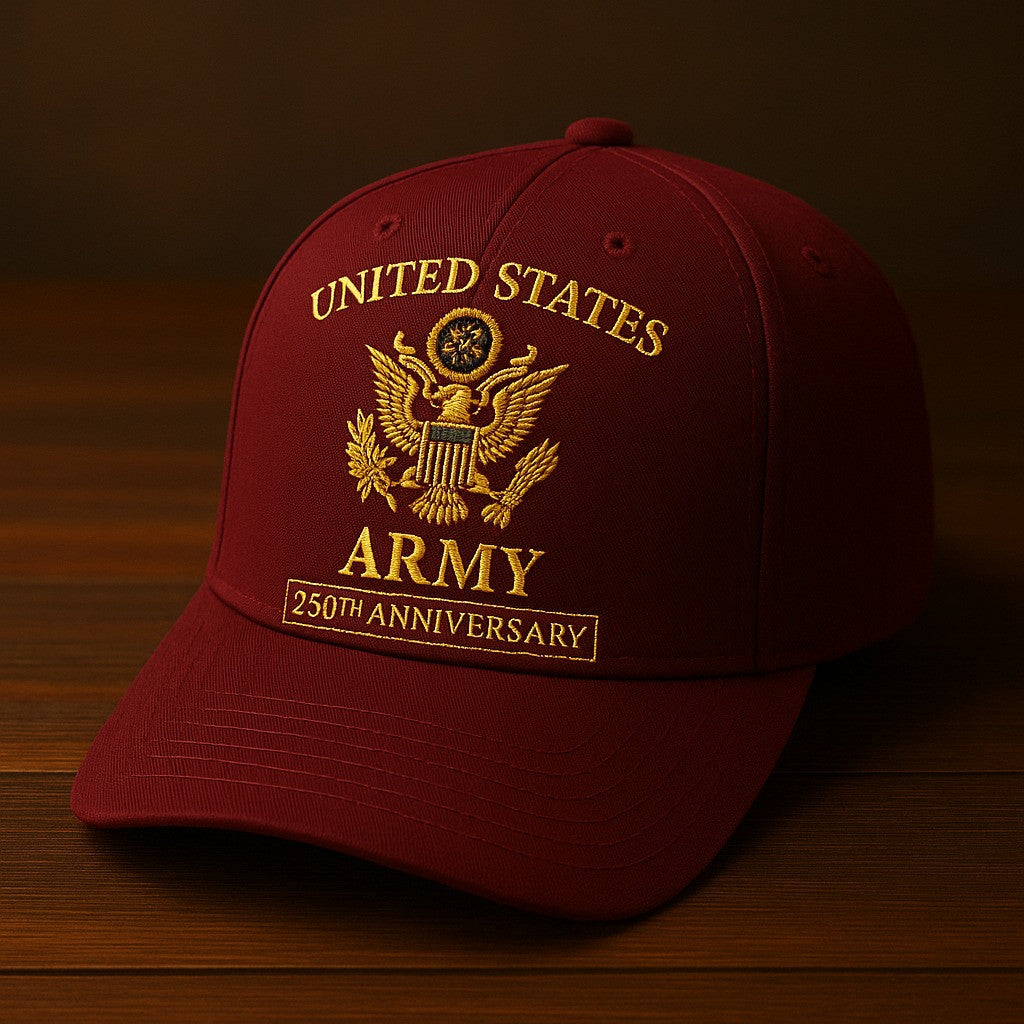 US Army 250th Anniversary Commemorative Red Hat Military Pride Gift For Her - Otakuforge