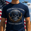 U.S Navy Anniversary T-shirt Death Smiles At Everyone The Navy Smiles Back Shirt - Otakuforge