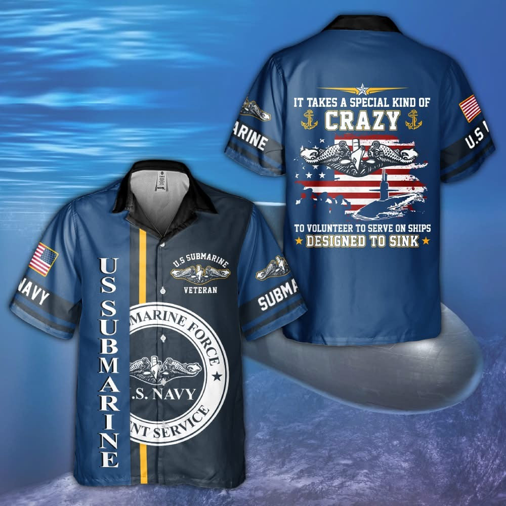 US Submarine Force 125 Years Hawaiian Shirt Navy Submarine Gift For Veteran Day - Otakuforge