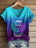 Mental Health Awareness Suicide Prevention Stop Suicide V-neck T-Shirt Gift For Friends - Otakuforge