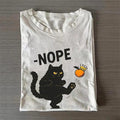 Retro No Kings Shirt Black Cat Resist T-shirt Anti-Trump Pro Democracy Political Merch Gift - Otakuforge