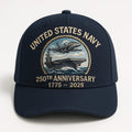 US Navy 250th Anniversary Hat 1775 2025 American Nationalistic Gifts For Navy Veterans - Otakuforge