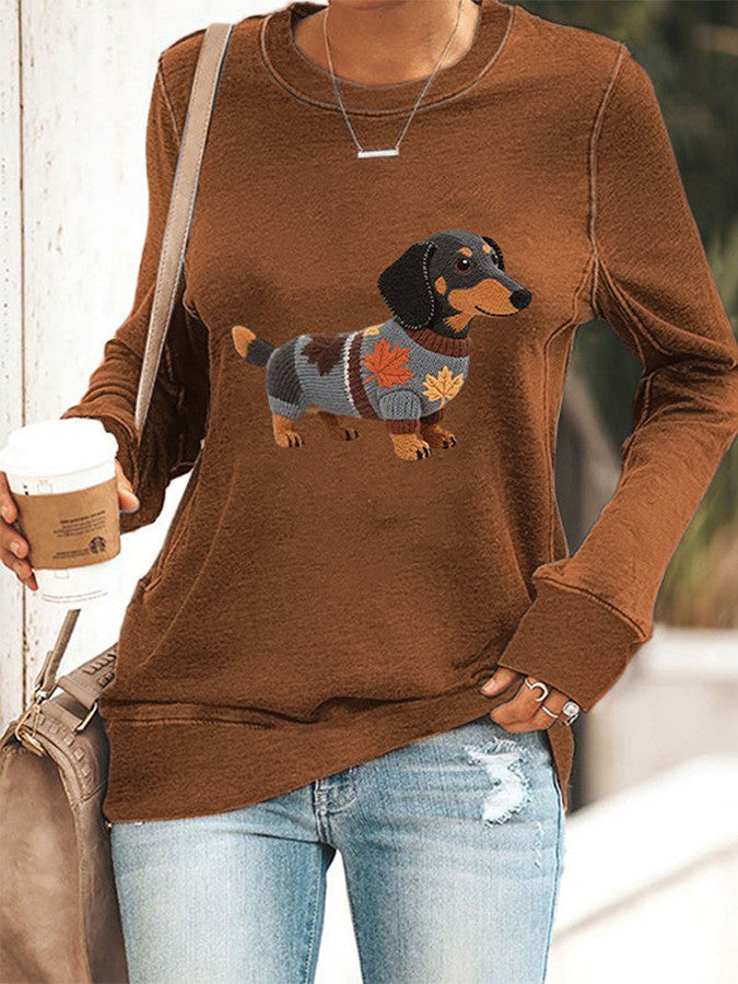 Dachshund Women's Sweatshirt Clothes For Humans Themed Cute Sausage Dog Gifts For Her - Otakuforge