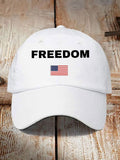 Freedom Charlie Kirk White Hat American Flag Freedom Merch Cap Charlie Kirk Shooters Wore - Otakuforge