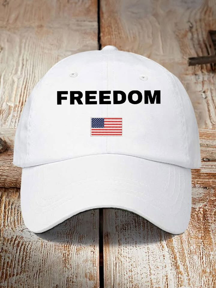 Freedom Charlie Kirk White Hat American Flag Freedom Merch Cap Charlie Kirk Shooters Wore - Otakuforge