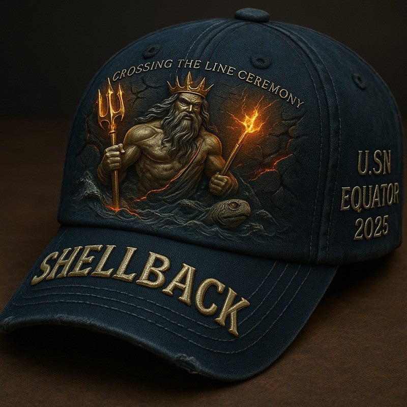 US Navy 250Th Anniversary Cap Crossing The Line Ceremony Shellback 2025 Navy Gifts - Otakuforge