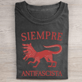 Hydra Dog Siempre Antifascista T-Shirt One Head Falls More Rise To Continue Encouragement Shirt - Otakuforge