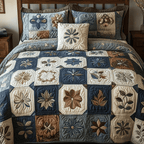 Floral Patchwork Quilted Bedding Set Duvet Cover Best Christmas Gift Ideas For 2025 - Otakuforge