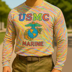 USMC Veteran Crayon Eaters 3D Print T-Shirt U.S Marine Corps Crayon Eaters Apparel - Otakuforge