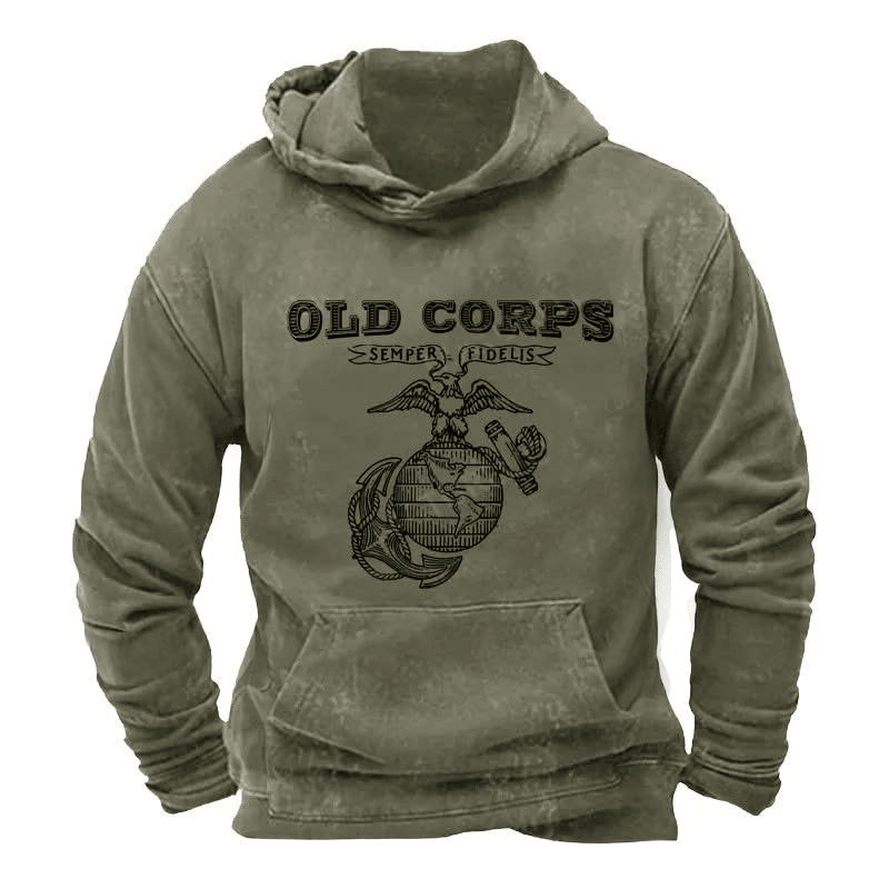USMC Veteran Sweatshirt Old Corps Semper Fidelis Marine Corps Veterans Day Clothing - Otakuforge