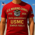 USMC Devil Dog Marine Corps Semper Fi 250Th Anniversary Shirt 2025 Honor USMC Veteran Gifts - Otakuforge