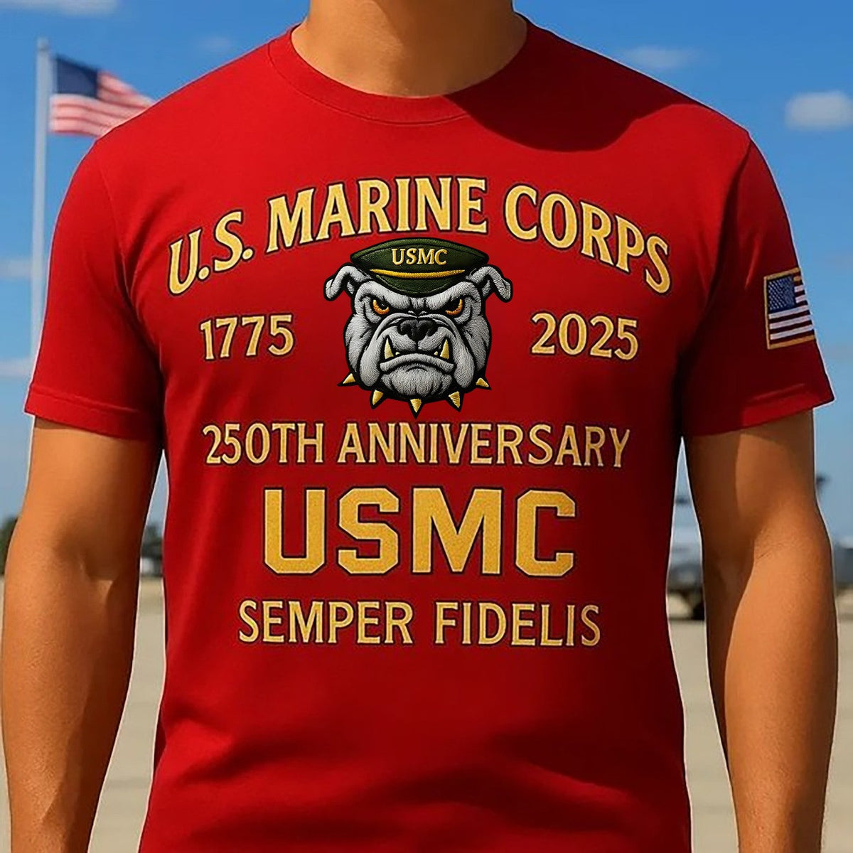 USMC Devil Dog Marine Corps Semper Fi 250Th Anniversary Shirt 2025 Honor USMC Veteran Gifts - Otakuforge
