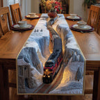 Winter Express Quilted Table Runner Christmas Decoration Unique Xmas Gifts 2025 - Otakuforge