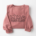 Dogs Walking By Faith Tripping Constantly Sweatshirt Christian Apparel Christmas Gifts - Otakuforge