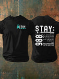 PTSD Awareness Veteran T-Shirt Stay Tomorrow Is New Day Suicide Prevention Apparel - Otakuforge