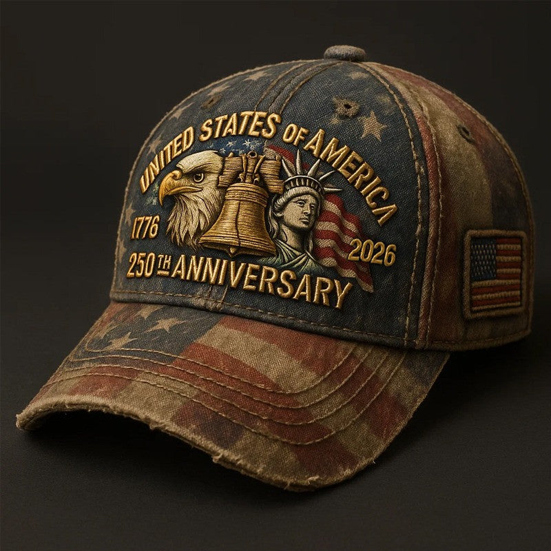Eagle USA 250Th Anniversary 1776 2026 Hat Liberty Statue American Flag Baseball Cap Gift Ideas - Otakuforge