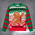 Merry Xmas Fckers Ugly Christmas Sweater Gingerbread Apparel Xmas Merch Gifts Idea - Otakuforge