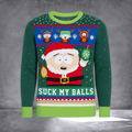 Eric Cartman Suck My Balls Ugly Christmas Sweater Funny Xmas Apparel Holiday Gift Ideas - Otakuforge