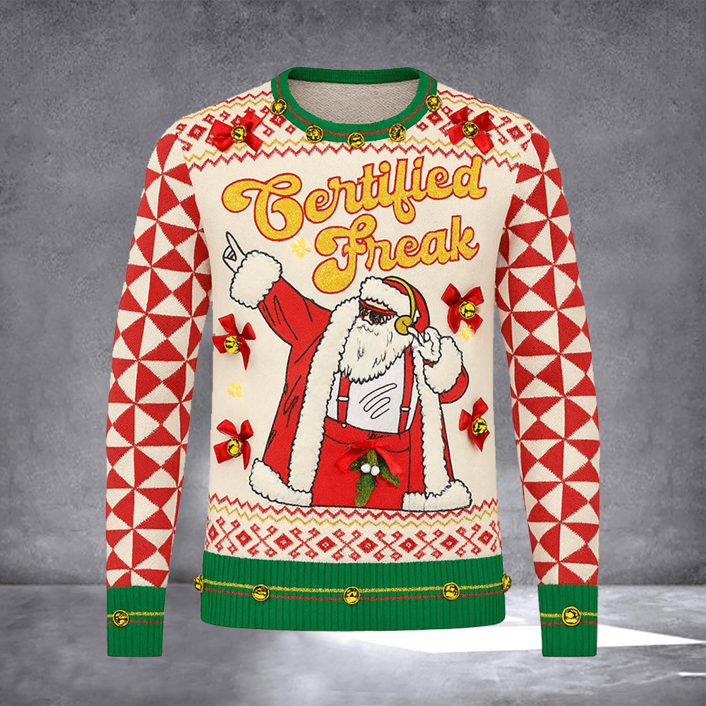 Certified Freak Santa Ugly Christmas Sweater Funny Christmas Sweater Xmas Clothing Gifts - Otakuforge