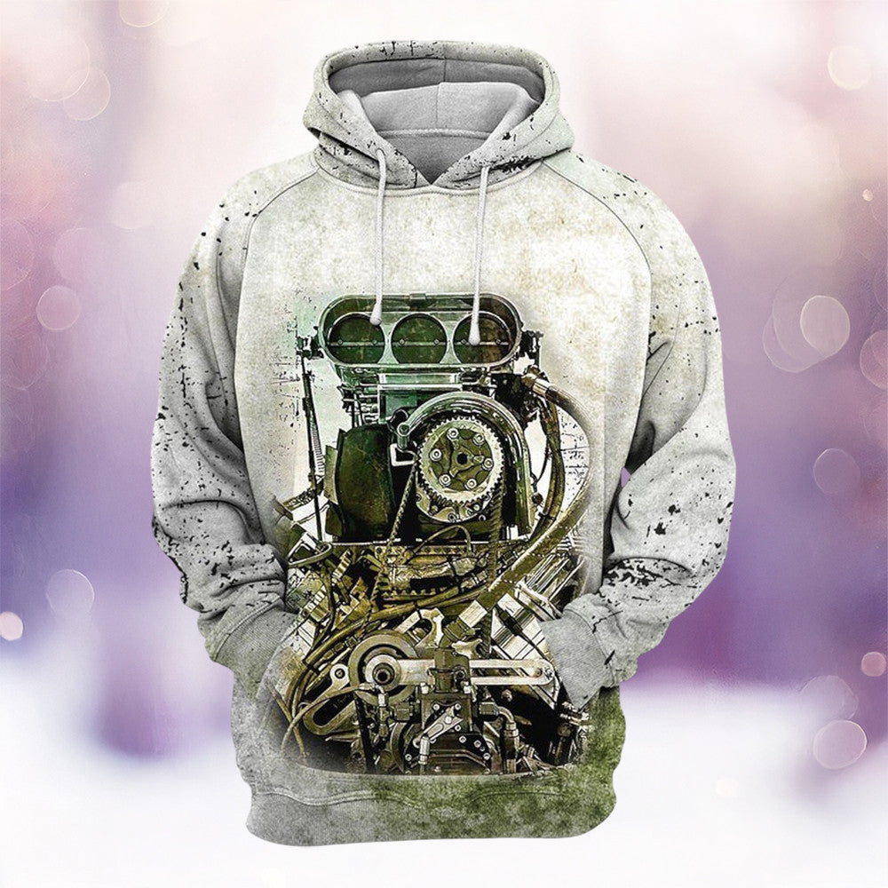 Drag Racing Engine Hoodie Mechanic Apparel Gift Ideas For Racing Lovers - Otakuforge