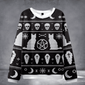 Cat Spiritual Ugly Christmas Sweater Gothic Style Clothing Xmas Apparel Xmas Gifts For Her - Otakuforge