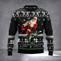 Santa Claus Fishing Merry Ugly Christmas Sweater Santa Fisherman Sweater Christmas Party Outfit - Otakuforge