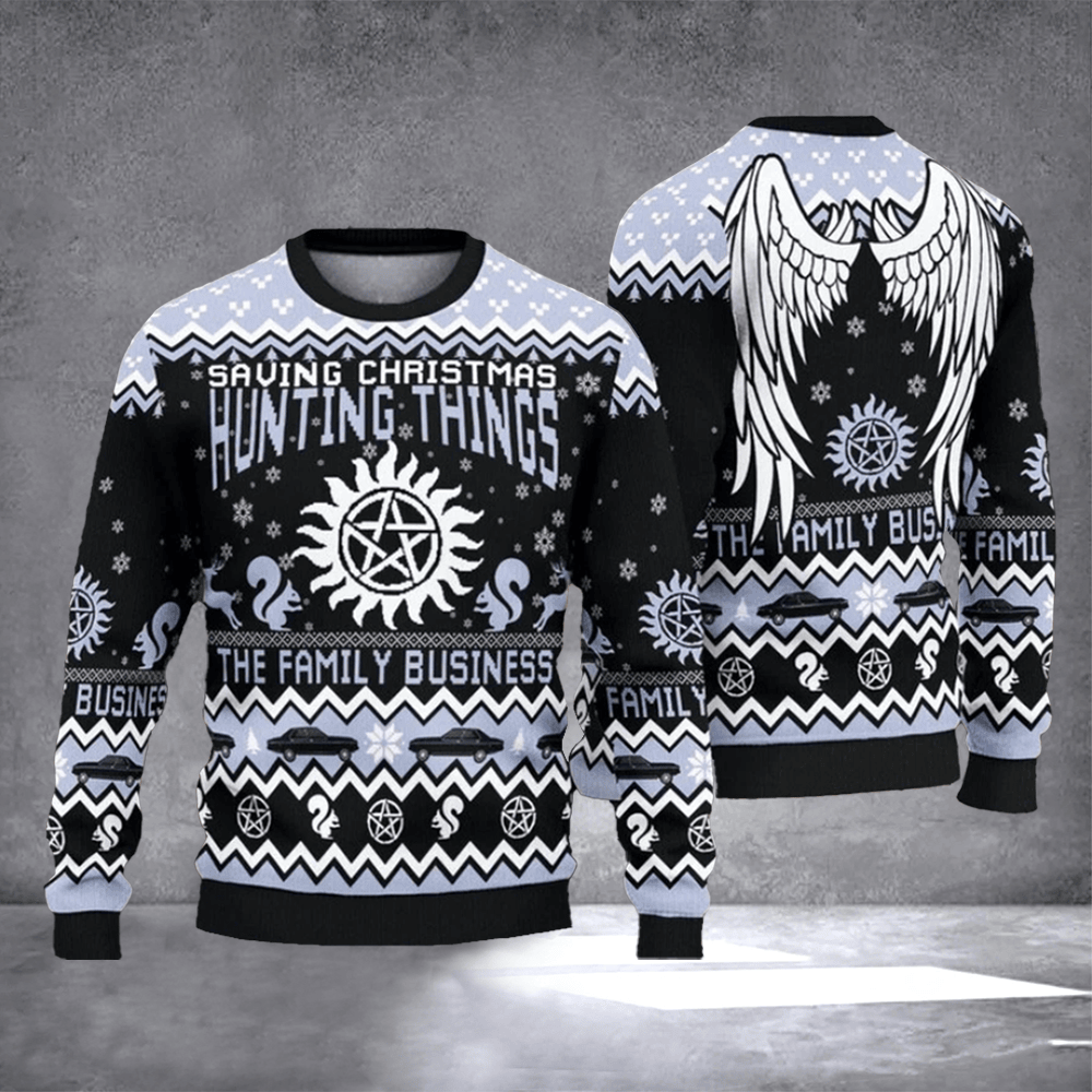 Saving Christmas Ugly Sweater Comfortable Clothing Xmas Merch Christmas Gift For Him - Otakuforge