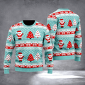 Cute Santa Claus 8 Bit Style Ugly Christmas Sweater Christmas Apparel Holiday Gift For Coworker - Otakuforge