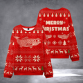 Fish Merry Christmas Ugly Christmas Sweater Fish Snow Japanese Pullovers Holiday Gift Ideas - Otakuforge