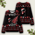 Black Cat What Christmas Ugly Sweater Funny Xmas Clothing Christmas Merch Gift For Cat Lover - Otakuforge