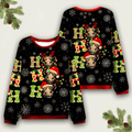 Ho Ho Ho With Festive Cows Ugly Sweater Funny Christmas Apparel Xmas Merch Christmas Gift Ideas - Otakuforge