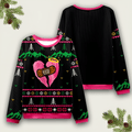 Jesus Heals Christian Ugly Christmas Sweater Pink Heart Xmas Apparel Christian Christmas Gift - Otakuforge