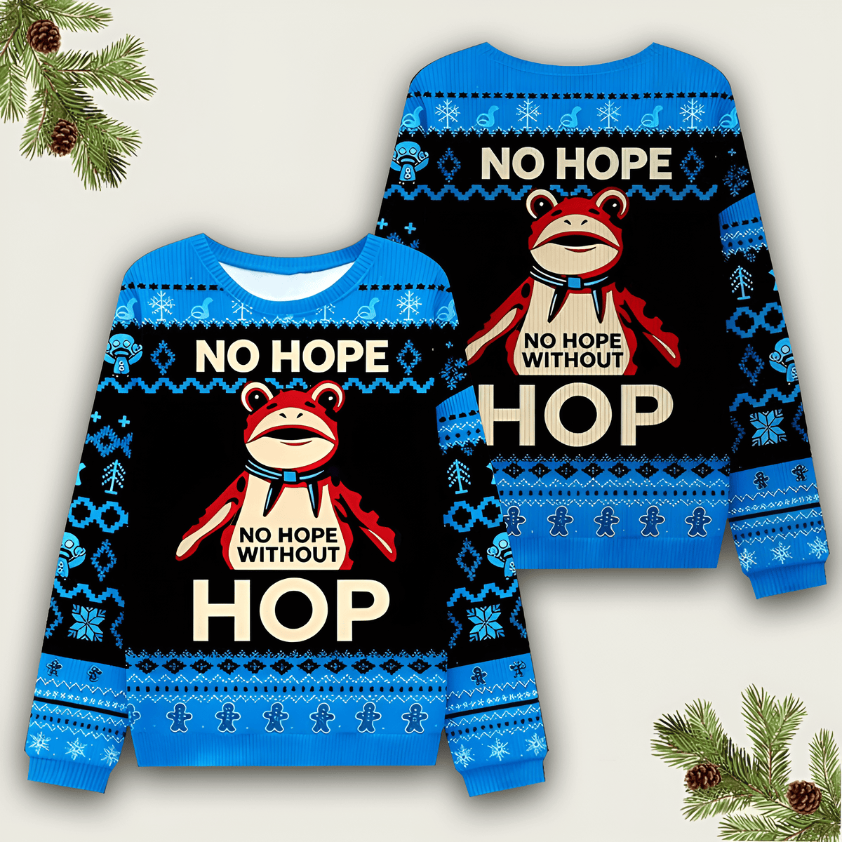 Portland Frog Resist Ugly Sweater Anti Trump Clothing No Kings Merch Christmas Gift For Him - Otakuforge