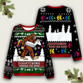 Squatching Through The Snow Ugly Sweater Funny Shirt Xmas Merch Best Christmas Gift Ideas - Otakuforge