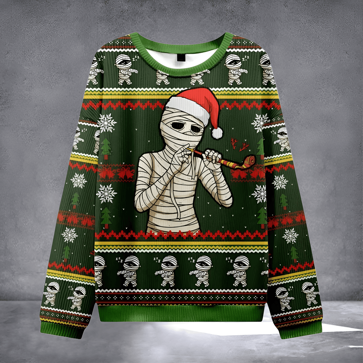 Santa Claus Mummy Ugly Christmas Sweater Funny Holiday Clothing Xmas Outfits Holiday Gift Ideas - Otakuforge