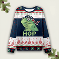 Portland Frog Hop Resist Ugly Christmas Sweater Portland Frog Merch Xmas Outfits Gifts - Otakuforge