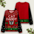 Cat Daddy Ugly Christmas Sweater Funny Holiday Sweaters Xmas Clothing Gift Ideas For Cat Dad - Otakuforge