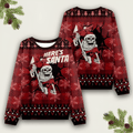 Here's Santa Ugly Christmas Sweater Dark Humor Christmas Clothing Funny Secret Santa Gifts - Otakuforge